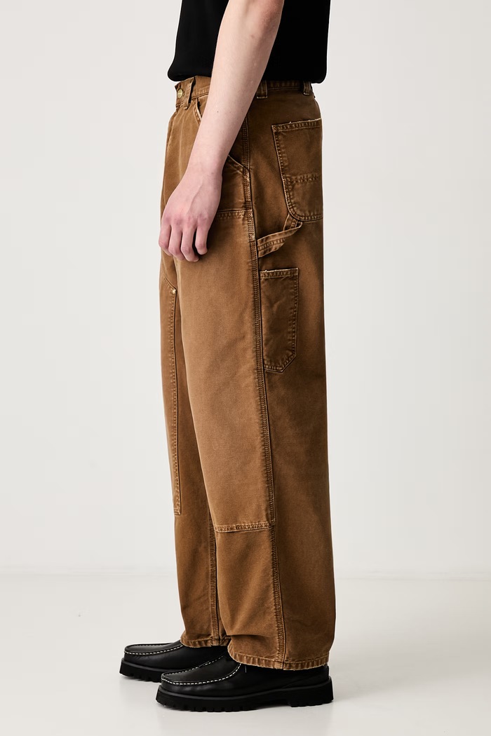 Carhartt WIP OG Double Knee spodnie bawełniane męskie I036869 brązowy AW26