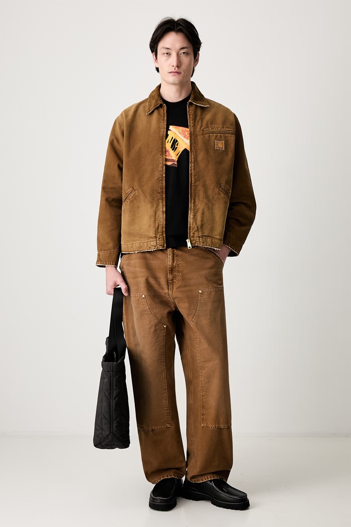 Carhartt WIP OG Double Knee spodnie bawełniane męskie I036869 brązowy
