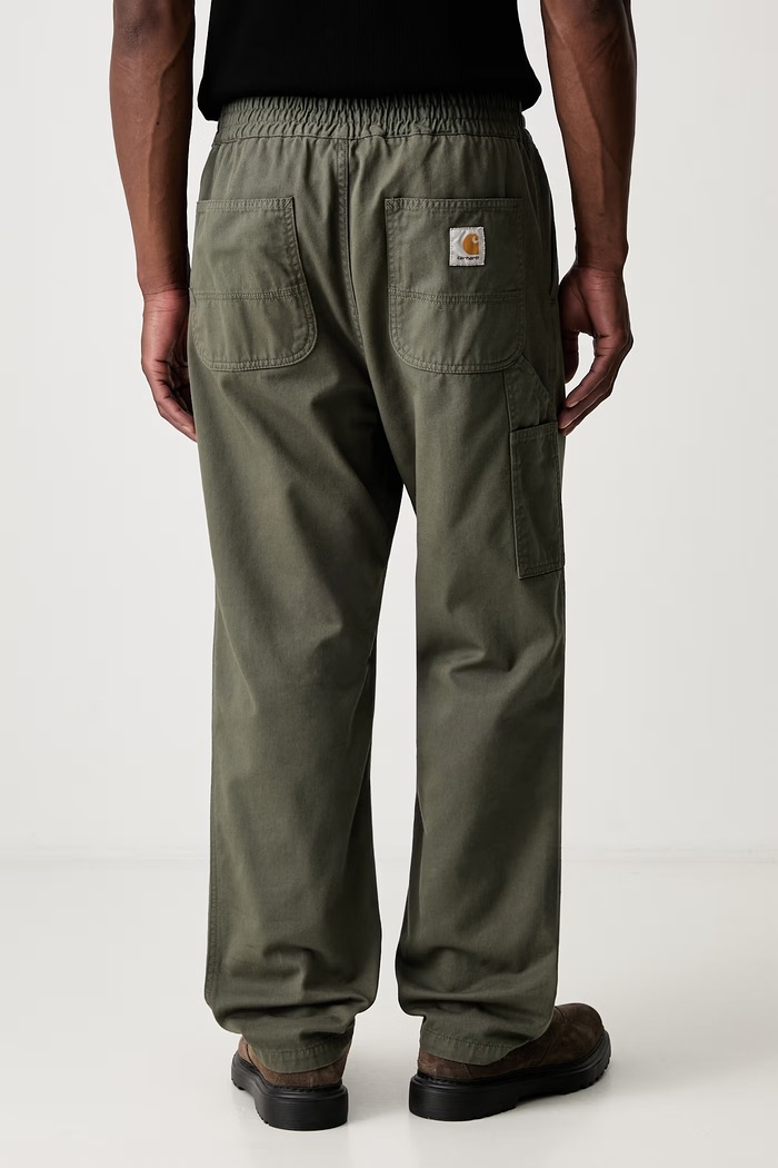 Odzież Carhartt WIP Flint Pant spodnie cargo bawełniane męskie I029919 zielony