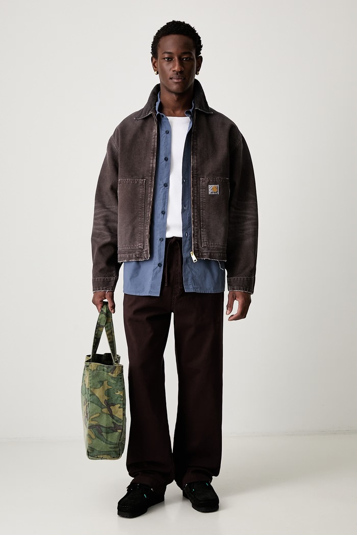 Carhartt WIP Floyde Pant spodnie męskie bawełniane z elastanem I033585 brązowy