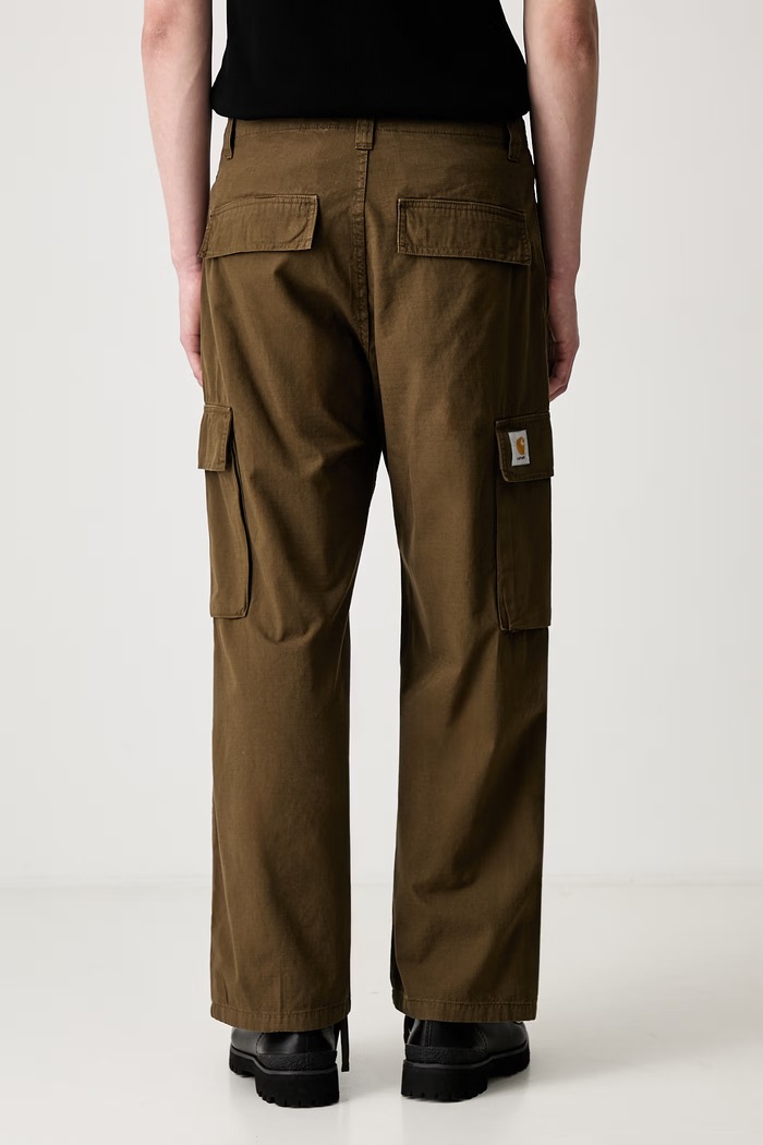 Odzież Carhartt WIP Kade Cargo spodnie cargo bawełniane męskie I037575 zielony
