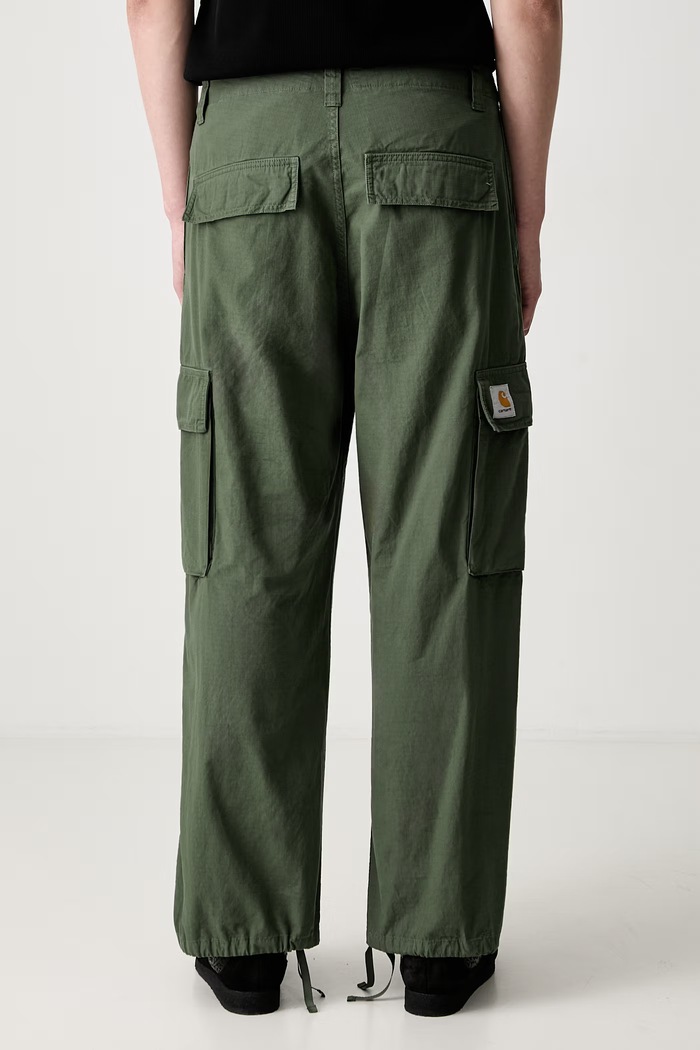 Odzież Carhartt WIP Kade Cargo spodnie cargo bawełniane męskie I037575 zielony