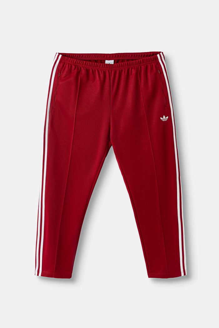 adidas Originals tepláky pánské s bavlnou Beckenbauer červená KW0120