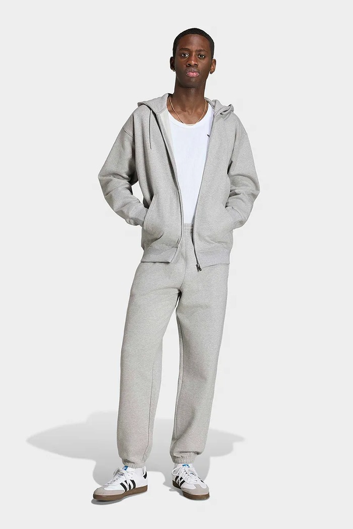 Oblečenie adidas Originals Teplákové nohavice pánske s bavlnou Trefoil Essentials KS9827 sivá
