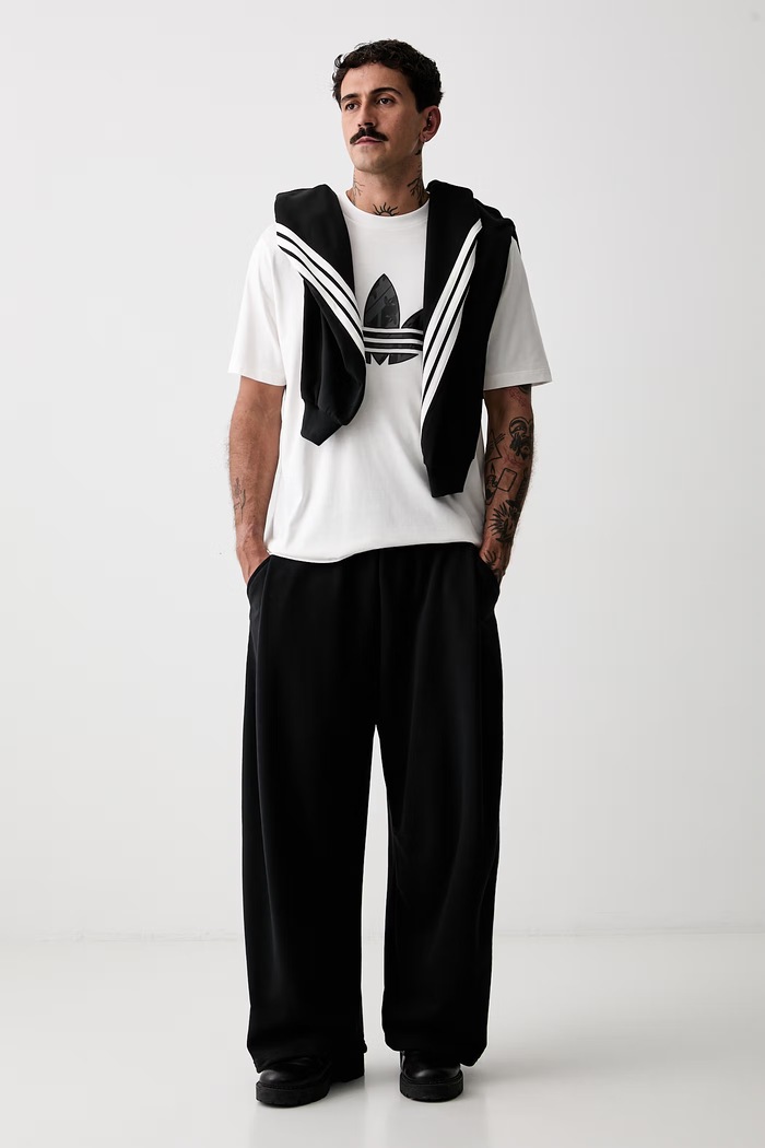 adidas Originals παντελόνι επίσημο ανδρικό βαμβακερό KS4099. μαύρο AW26