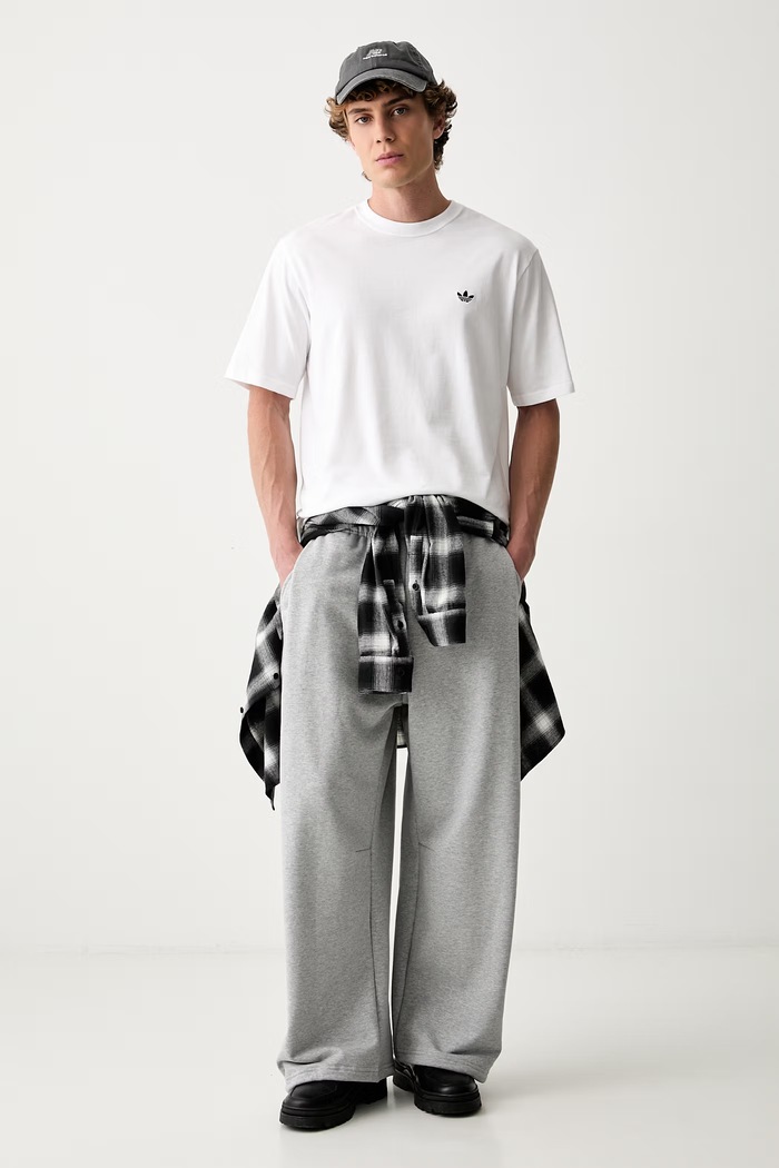adidas Originals παντελόνι επίσημο ανδρικό βαμβακερό KR6982 γκρί AW26