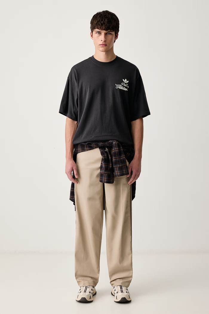 adidas Originals Παντελόνι ανδρικό με βαμβάκι KE4175 μπεζ AW26
