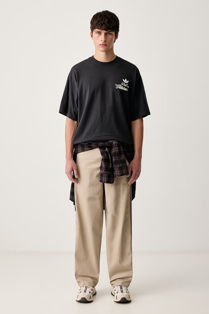 adidas Originals Spodnie męskie z bawełną KE4175 beżowy AW26
