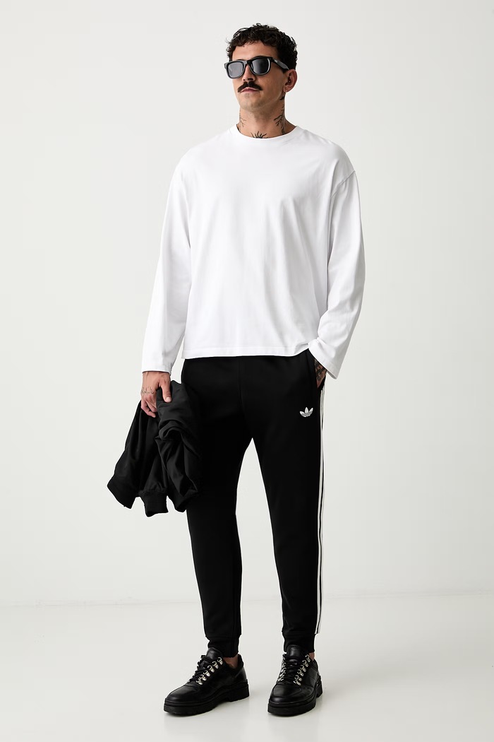adidas Originals παντελόνι επίσημο ανδρικό με βαμβάκι KE3562 μαύρο AW26