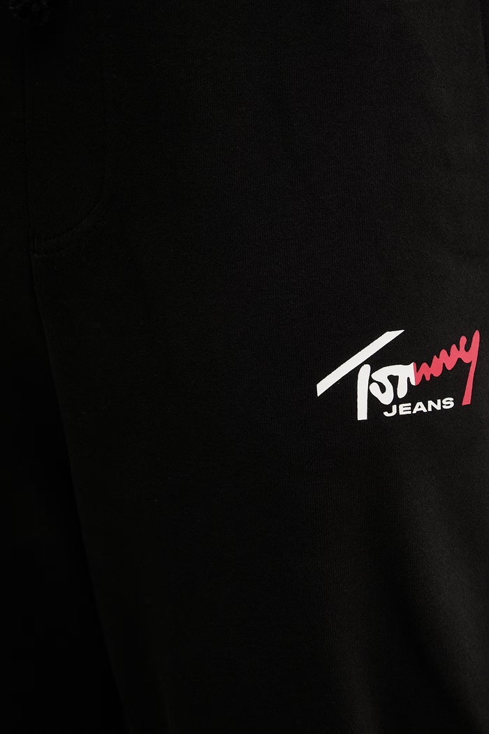 Tommy Jeans παντελόνι επίσημο ανδρικό βαμβακερό μαύρο DM0DM23903