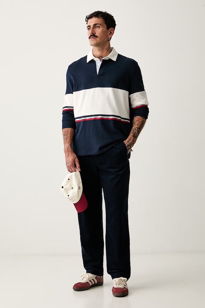 Tommy Jeans kalhoty pánské bavlněné DM0DM23121 námořnická modř AW26