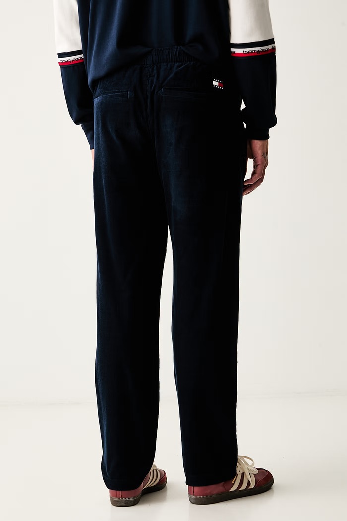 Oblečení Tommy Jeans kalhoty pánské bavlněné DM0DM23121 námořnická modř