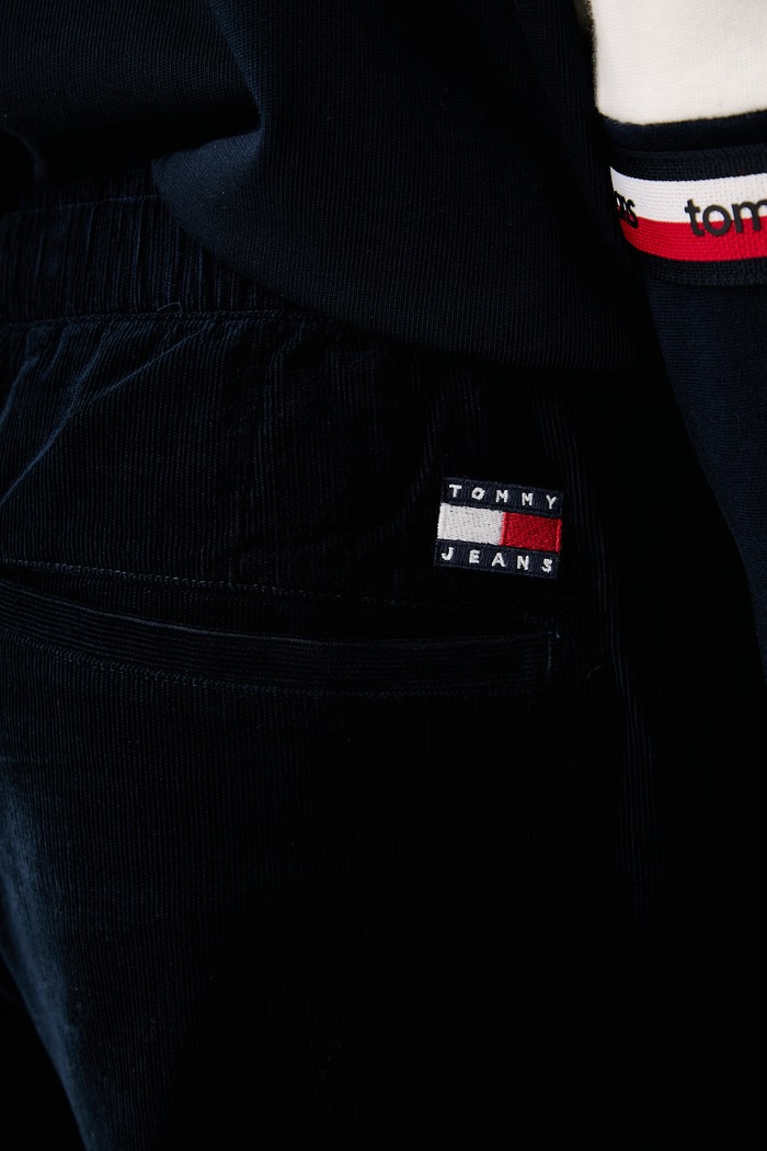 Tommy Jeans kalhoty pánské bavlněné námořnická modř DM0DM23121