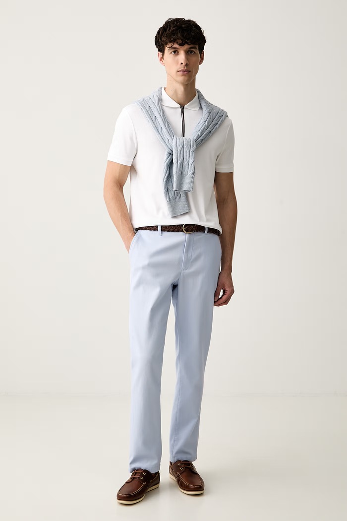 Tommy Hilfiger spodnie slim fit męskie bawełniane z elastanem MW0MW43151 niebieski AW26