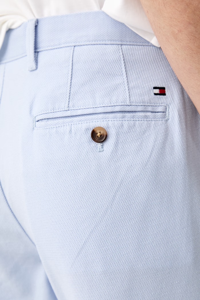 Tommy Hilfiger spodnie slim fit męskie bawełniane z elastanem niebieski MW0MW43151