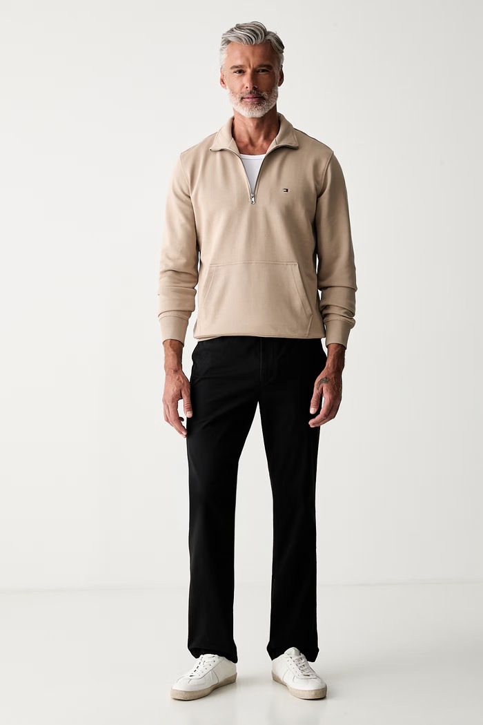 Tommy Hilfiger regular hlače za muškarce s pamukom MW0MW40263 crna AW26