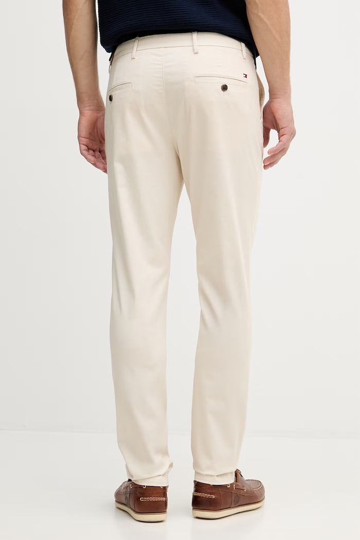 Ruházat Tommy Hilfiger chinos férfi pamut elasztánnal MW0MW44331 bézs