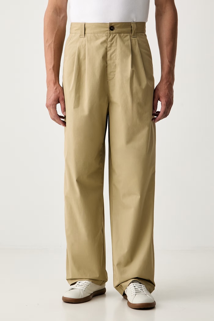 A.P.C. hlače moške bombažne pantalon ricky bež COHTF.H08027
