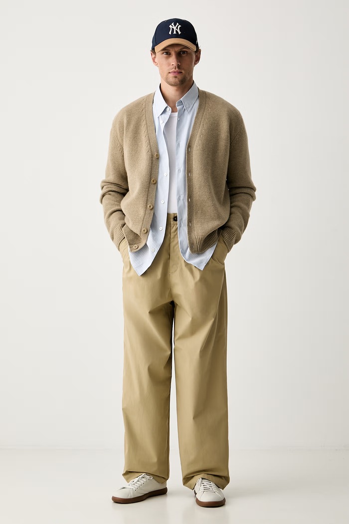 A.P.C. spodnie męskie bawełniane pantalon ricky COHTF.H08027 beżowy AW26