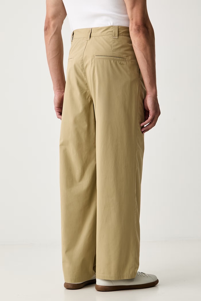 Odzież A.P.C. spodnie męskie bawełniane pantalon ricky COHTF.H08027 beżowy