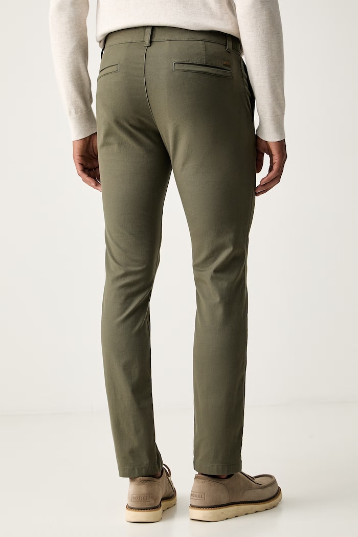 Odzież BOSS Orange Spodnie chinos męskie bawełniane z elastanem Chino-Slim-2 50566715 zielony