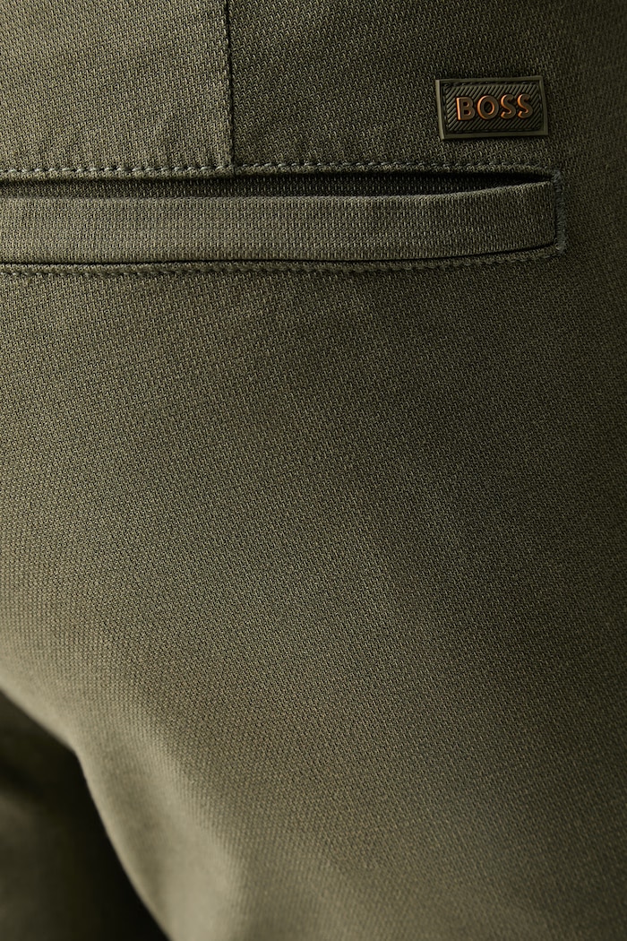 Spodnie chinos męskie bawełniane z elastanem Chino-Slim-2 BOSS Orange 50566715 zielony