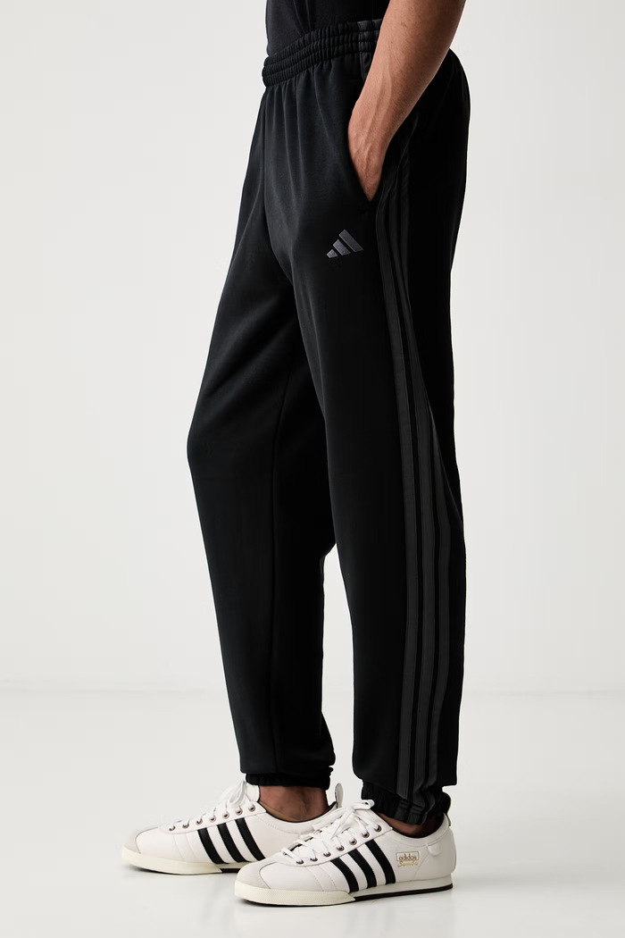 adidas spodnie dresowe męskie z bawełną Three Stripes czarny KY4124
