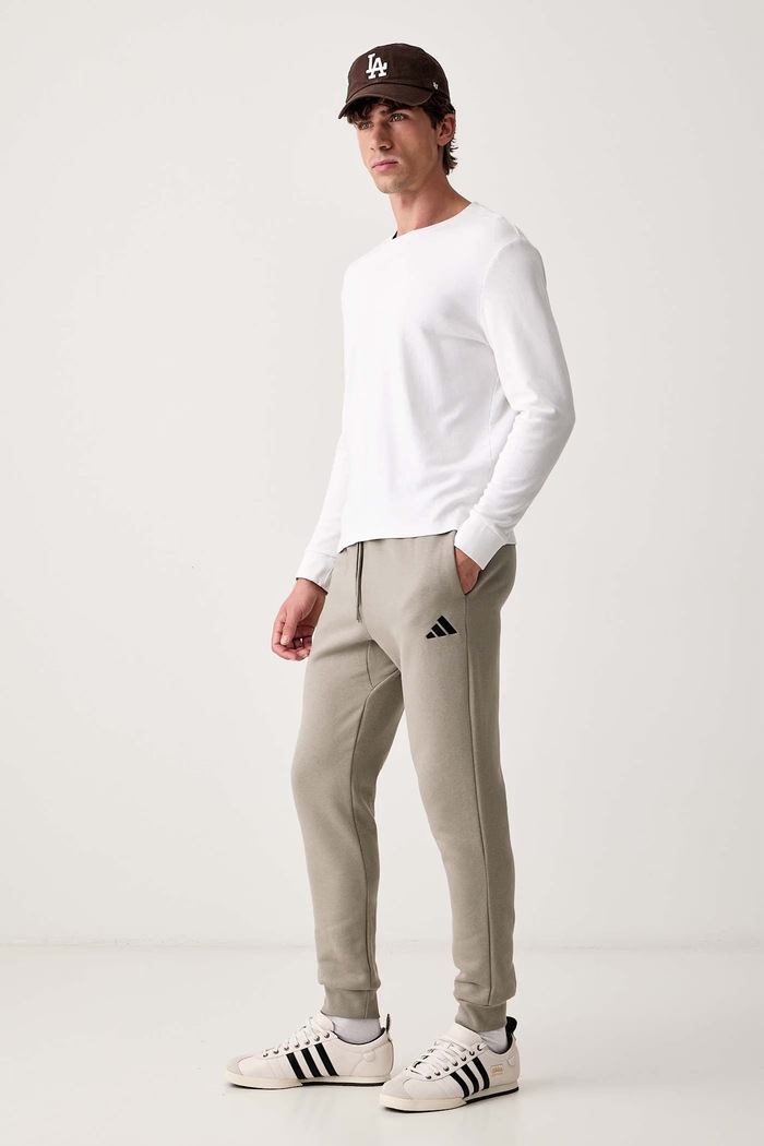 adidas Spodnie dresowe męskie z bawełną Essentials Feelcozy KF2381 zielony AW26