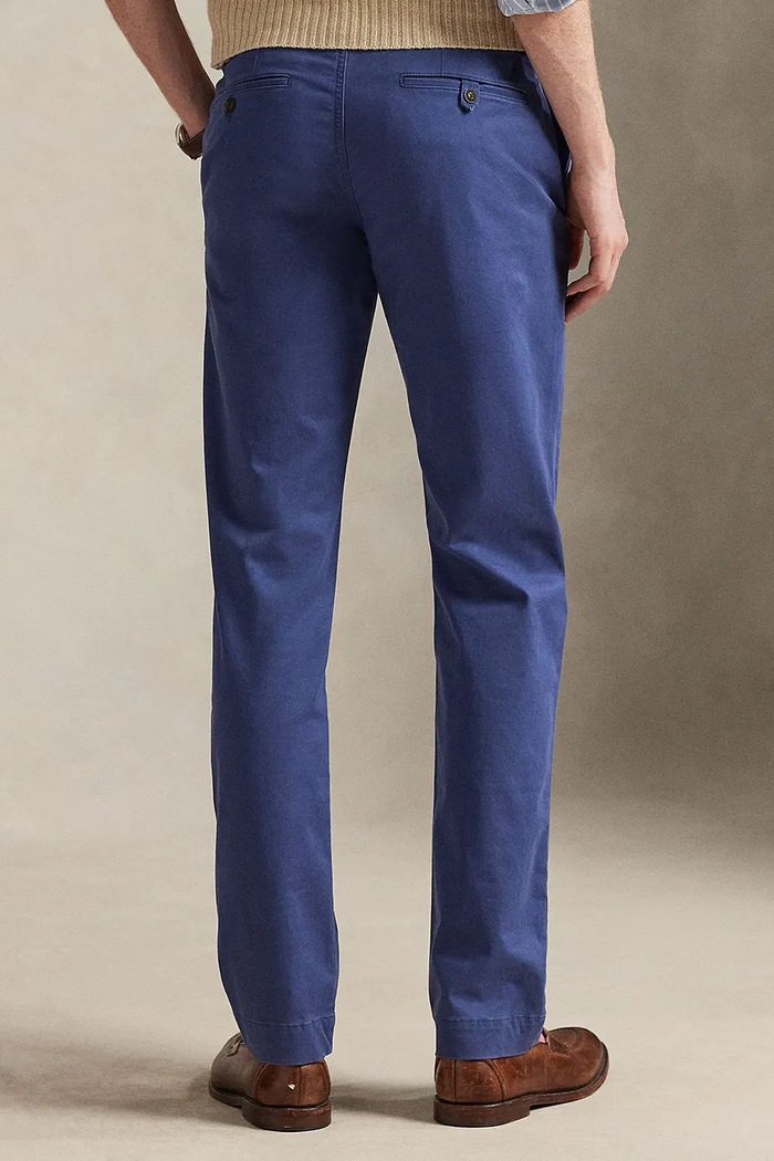 Polo Ralph Lauren spodnie straight męskie z bawełną 710690138 granatowy AW26