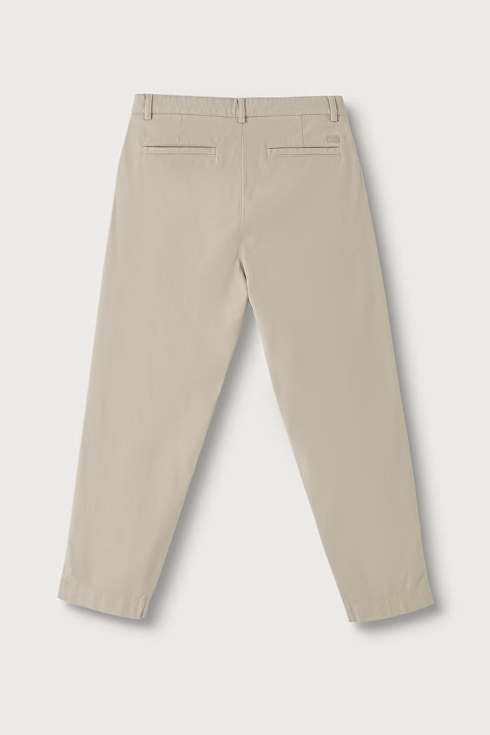 BOSS Orange Hlače chinos za muškarce od pamuka s elastanom Chino_ST_2 50564343 bež AW26
