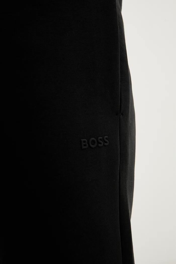 BOSS Green teplákové nohavice pánske bavlnené s elastanom Hadiko čierna 50565748