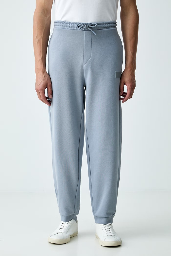 BOSS Green spodnie dresowe męskie z bawełną JT_Long Pants niebieski 50564096