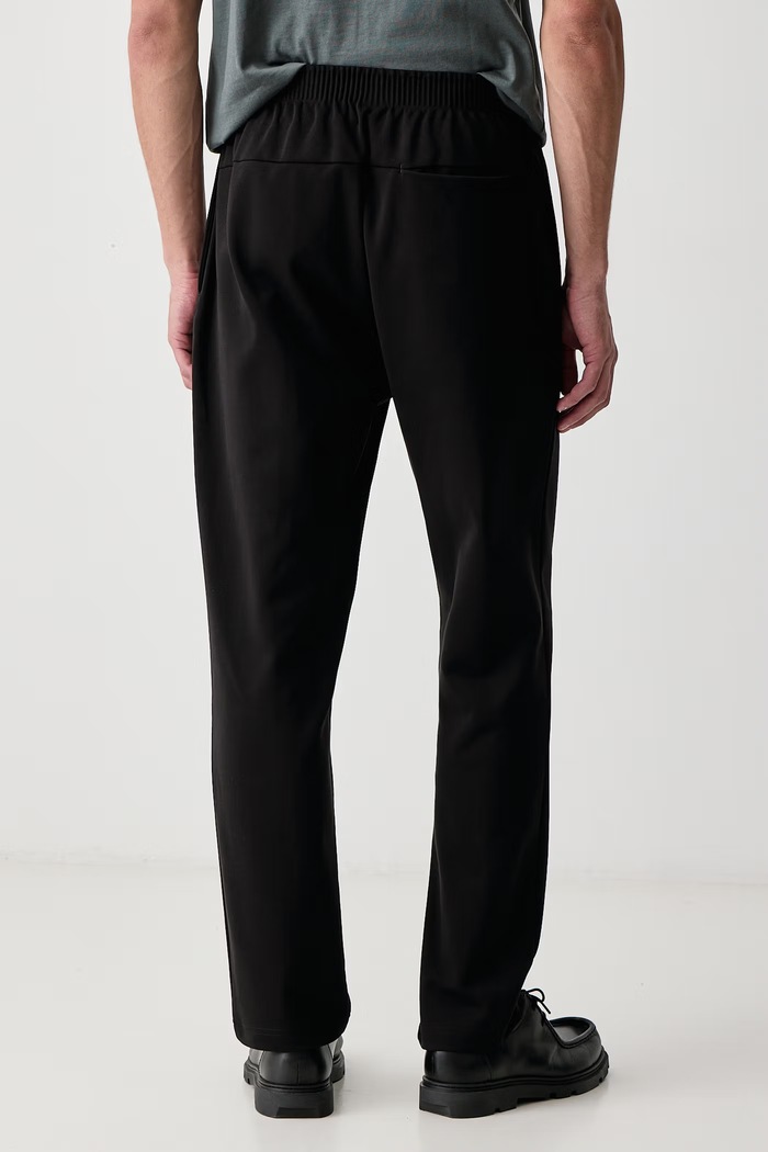 Odzież BOSS Green Spodnie dresowe męskie z bawełną JT_Network Tapered 50563983 czarny
