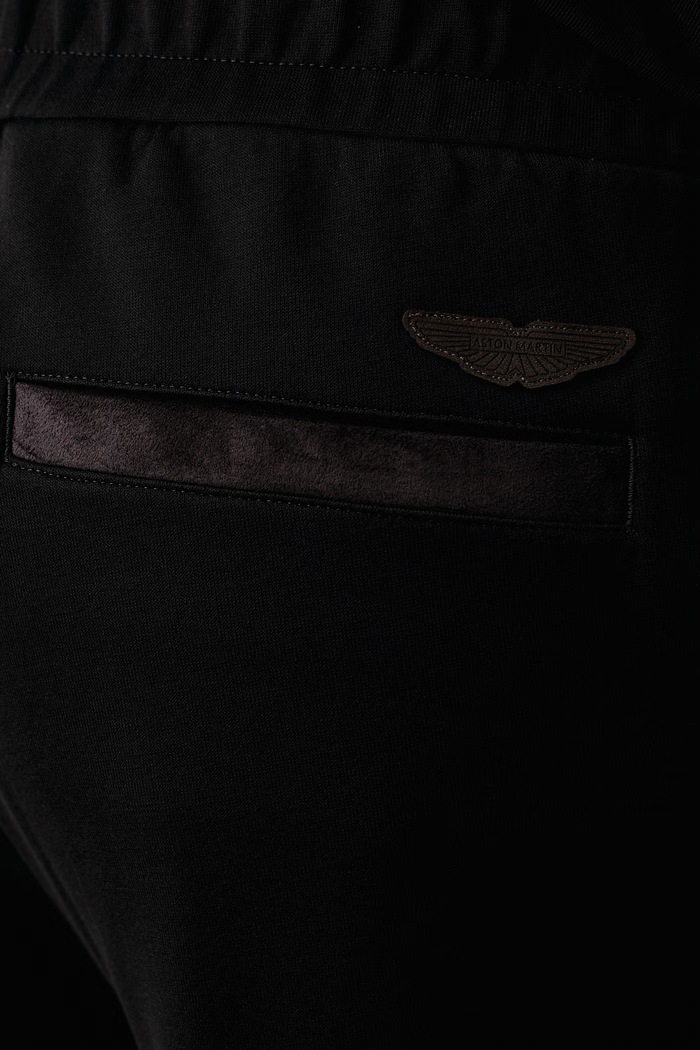Tepláky pánské s bavlnou BOSS x Aston Martin BOSS 50565031 černá