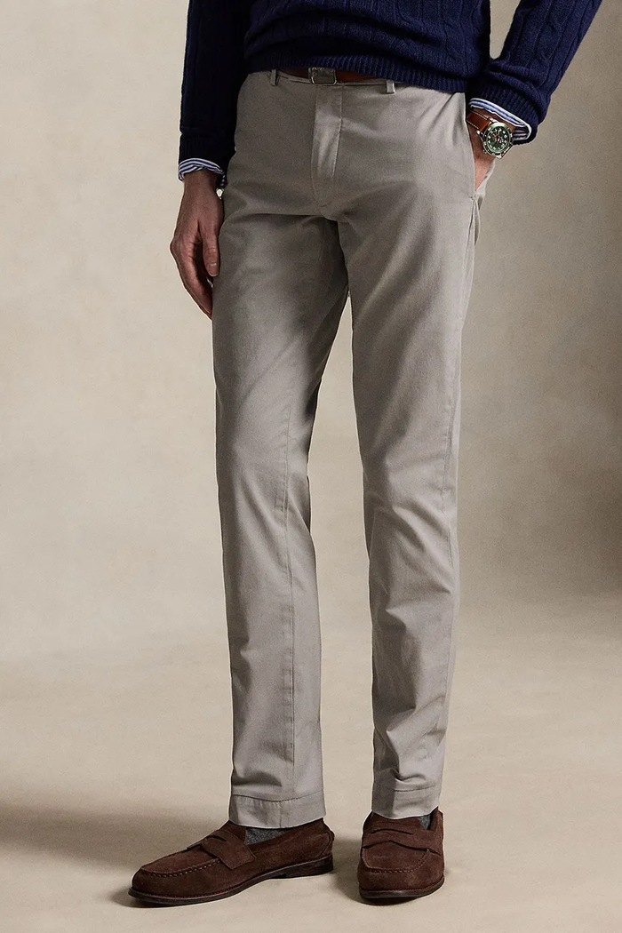 Polo Ralph Lauren spodnie chinos męskie bawełniane z elastanem szary 710B22623