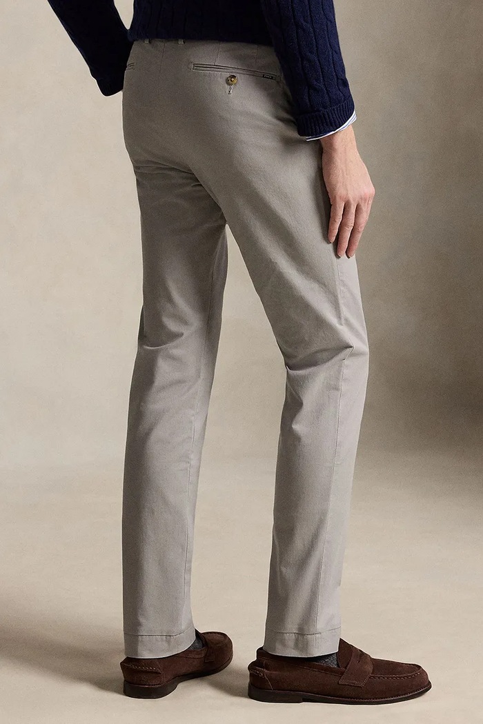 Polo Ralph Lauren spodnie chinos męskie bawełniane z elastanem 710B22623 szary AW26