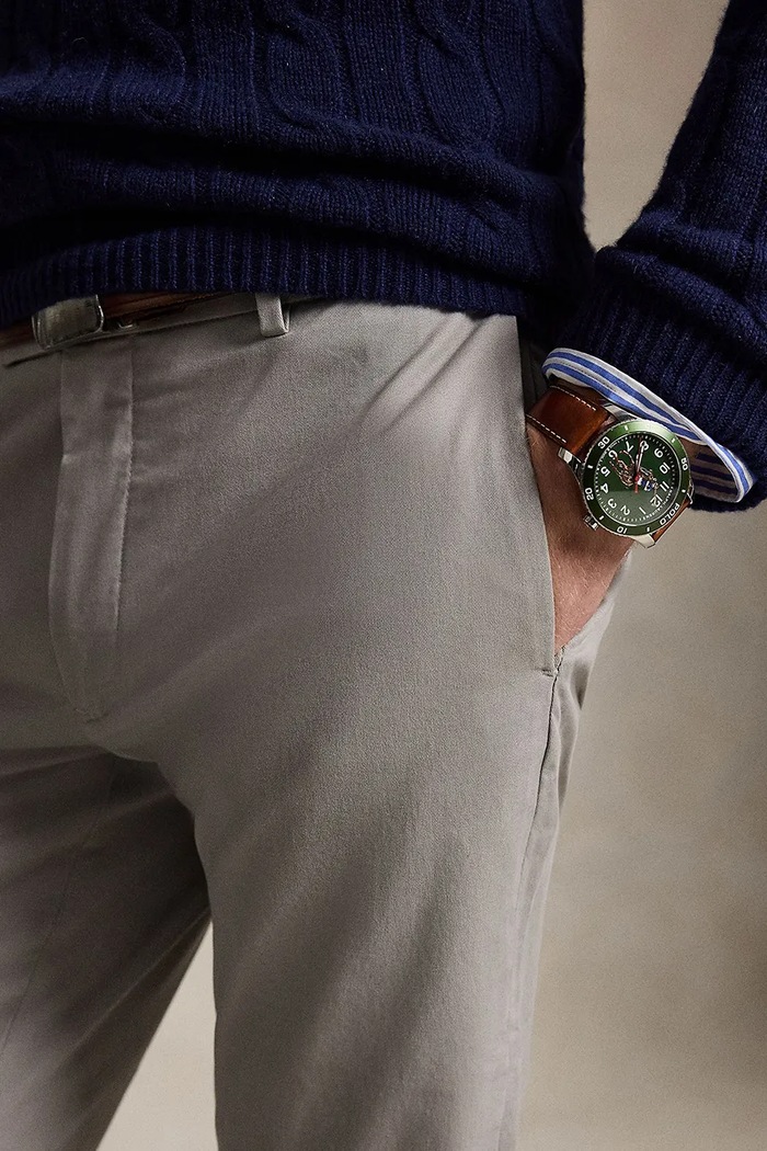 Polo Ralph Lauren spodnie chinos męskie bawełniane z elastanem szary 710B22623