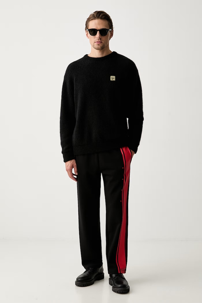 HUGO спортивные штаны для мужчин из хлопка Demsipant 50563789 чёрный AW26