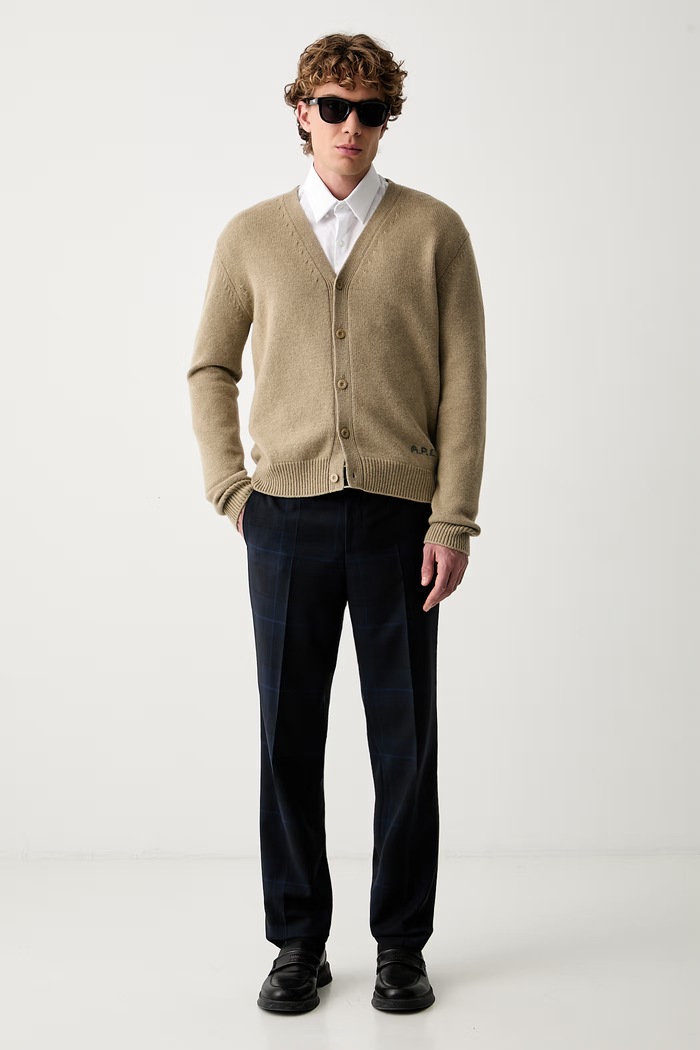 HUGO spodnie slim fit męskie wełniane Hogan263X 50569204 granatowy AW26