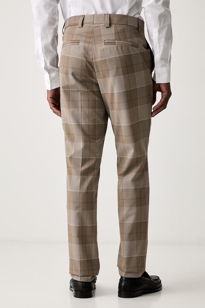 Odzież HUGO spodnie slim fit męskie wełniane Hogan263X 50569204 brązowy