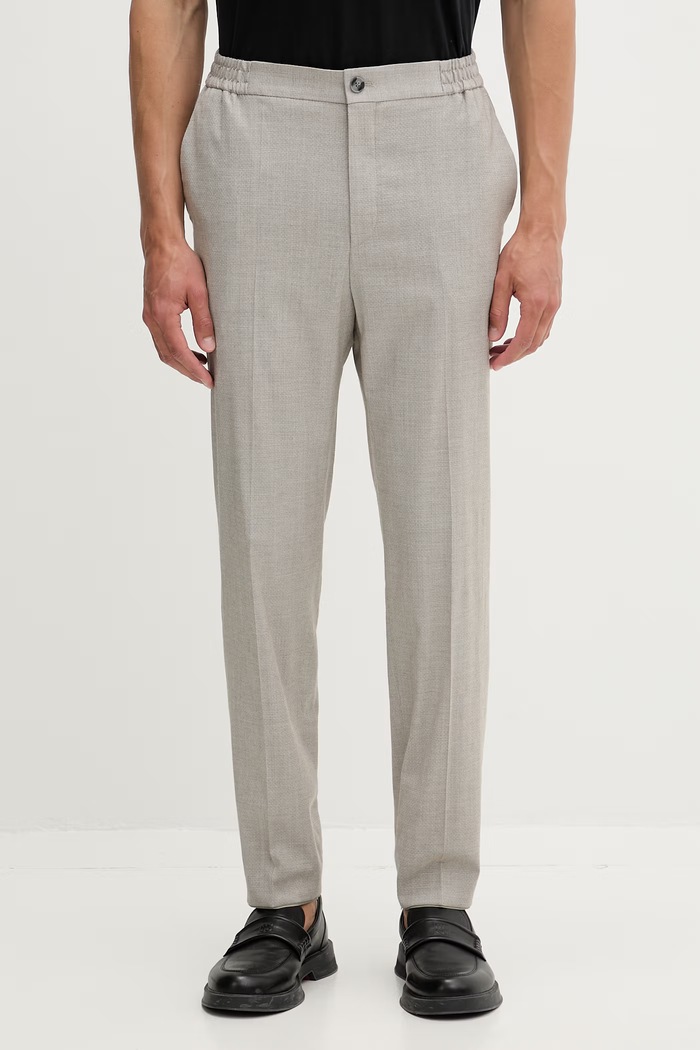 HUGO pantaloni slim fit pentru bărbați, cu amestec de lână Gos233F1X bej 50565806
