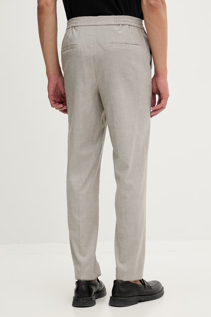 Îmbrăcăminte HUGO pantaloni slim fit pentru bărbați, cu amestec de lână Gos233F1X 50565806 bej