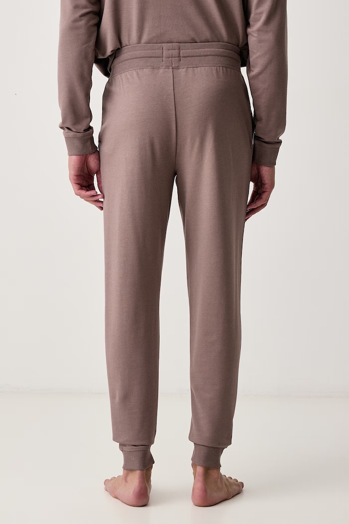 Odzież HUGO Spodnie lounge męskie z bawełną NOAH PANTS 50566158 brązowy