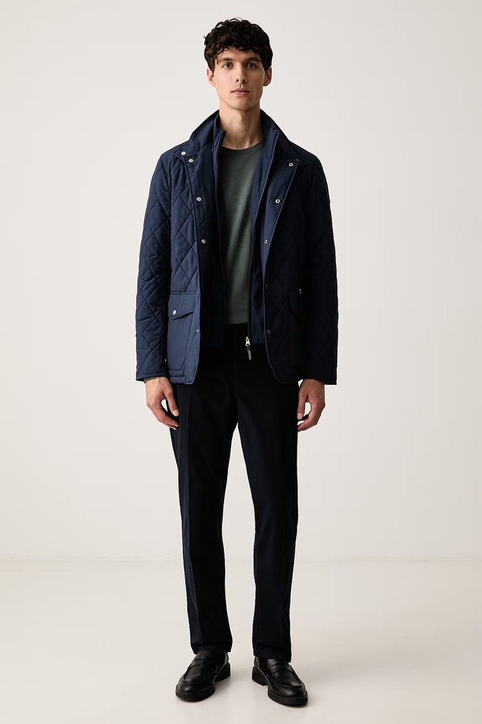Guess hlače chinos za muškarce od pamuka s elastanom ANGELS M6YB16.W2792 mornarsko plava AW26