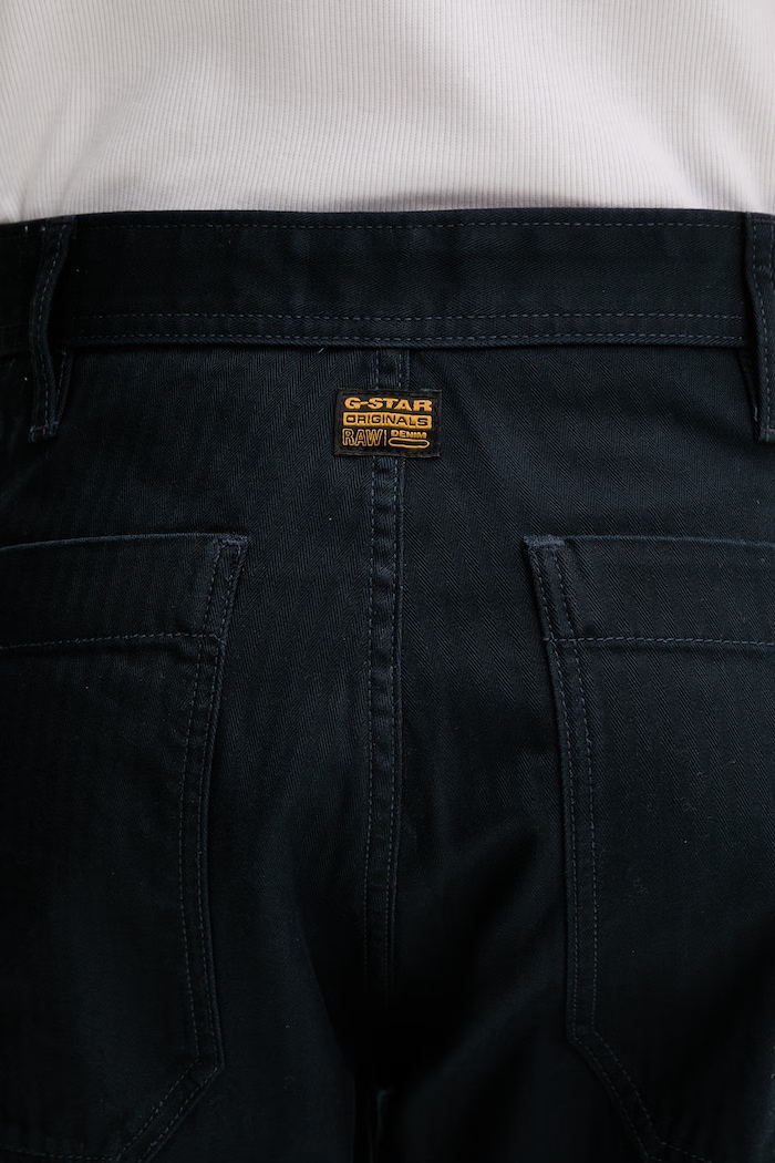 G-Star nohavice regular pánske bavlnené 5pkt Relaxed Straight tmavomodrá D28934.E514