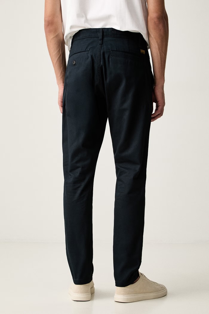 Oblačila G-Star chino hlače moške bombažne Bronson 3.0 Slim Chino D26336.E573 mornarsko modra