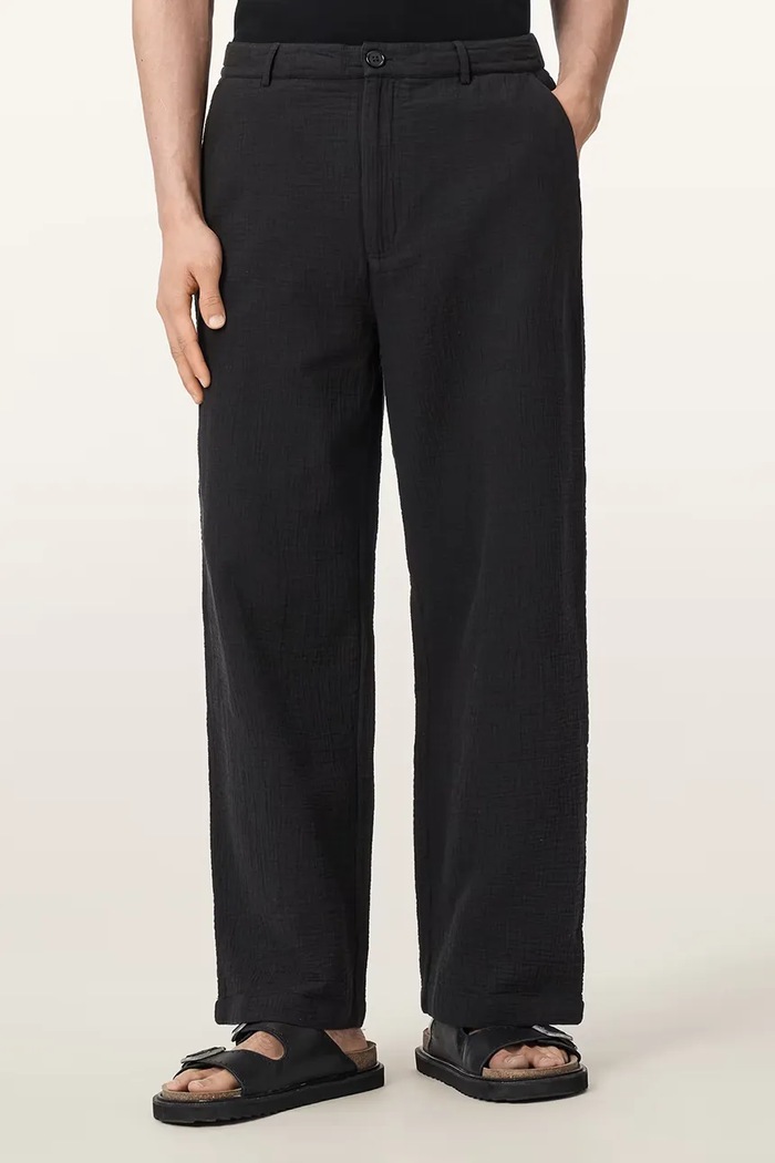 AllSaints pantaloni pentru bărbați, din bumbac TAIKO negru M035TE