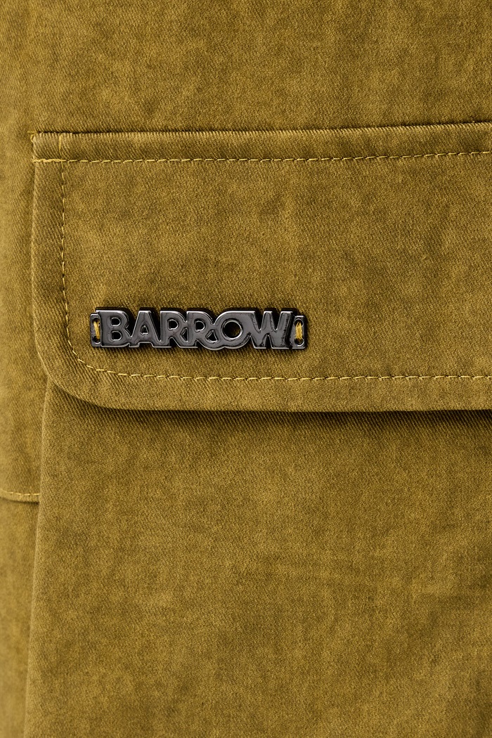 Spodnie cargo męskie bawełniane Barrow F6BWUAPA086 zielony