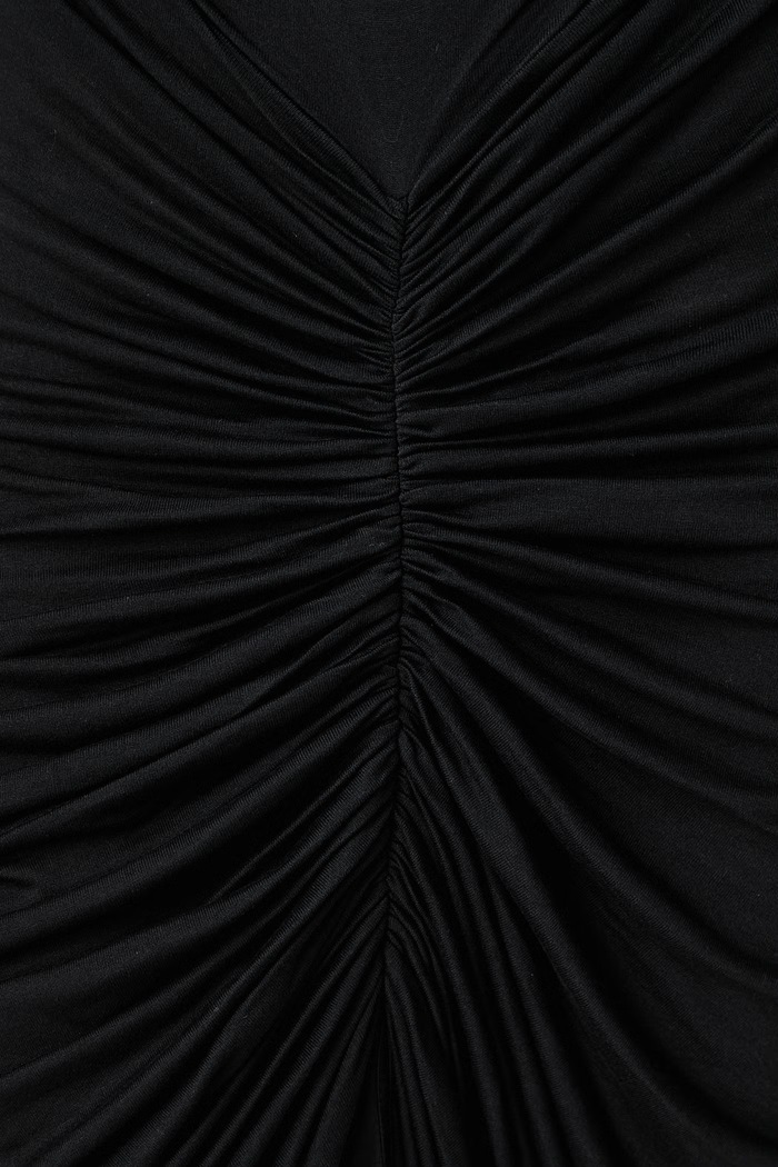 Nadia haljina bez uzorka od viskoze Rick Owens Lilies crna LI02F2580.RV
