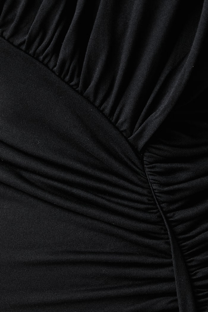 Rick Owens Lilies Avra sukienka asymetryczna gładka z wiskozy LI02F2505.RV